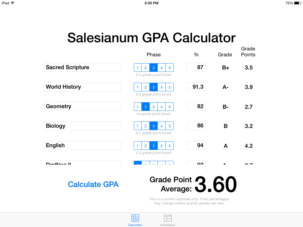 salesianum-gpa-calculator-stephen-menicucci-apps